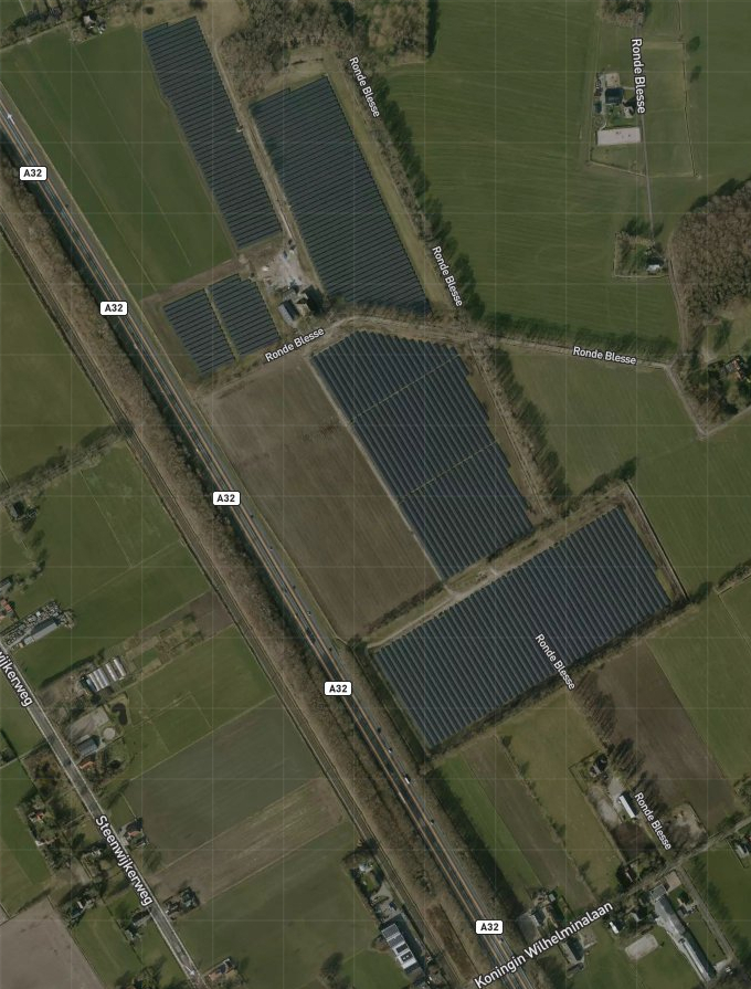 Zonnepark Ronde Blesse (bron_ Open Aerial Map)