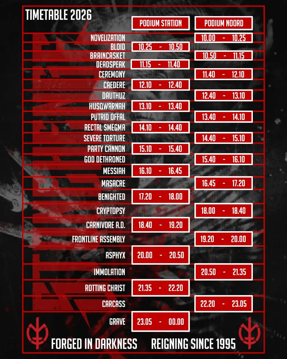 Line-up Stonehenge Festival 2026 (3 juli; foto- Stonehenge Festival)