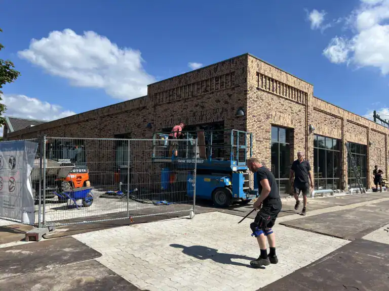Er wordt nu nog hard gewerkt aan de nieuwe Aldi in Wolvega.