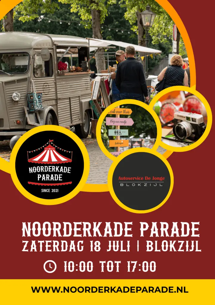 Volop vertier en wel honderd kramen vind je zaterdag 18 juli in Blokzijl (beeld: organisatie Noorderkade Parade).