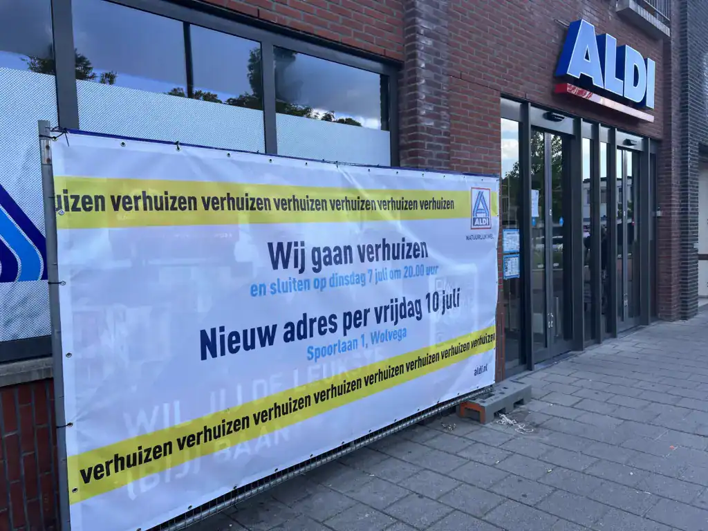 De oude Aldi in Wolvega sluit op dinsdag 7 juli.