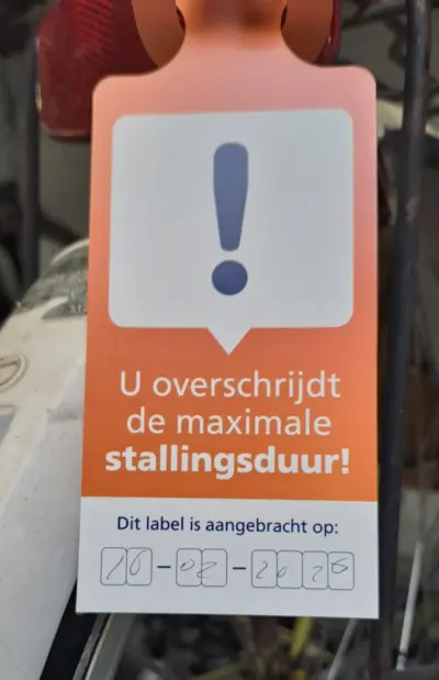 Label NS fietsenstalling Station Steenwijk foto De Werven