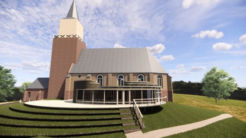 Optie 3b voor Theater op de Hoogte in Wolvega (beeld: Gemeente Weststellingwerf).