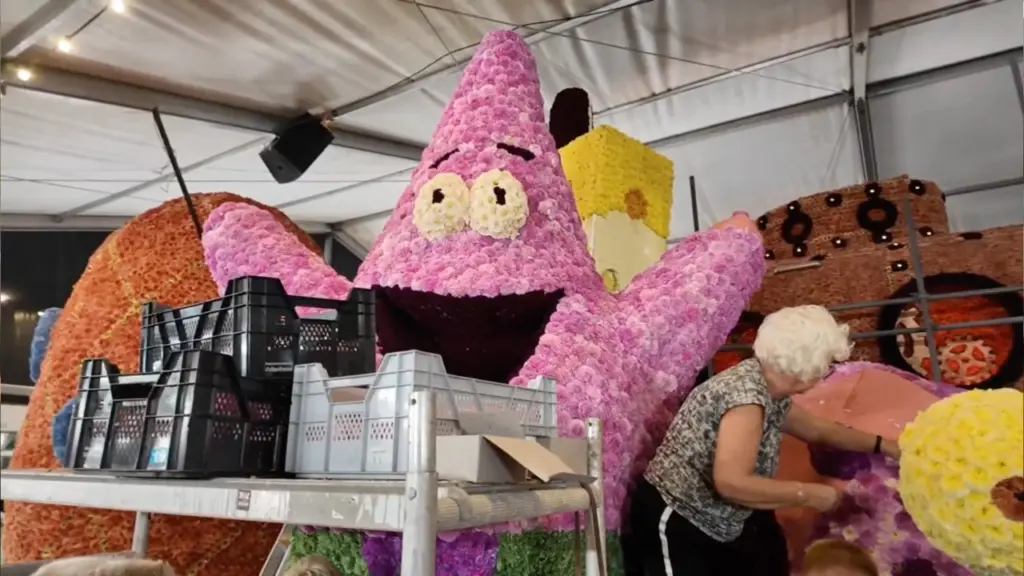 Zeventien wagens en één miljoen bloemen