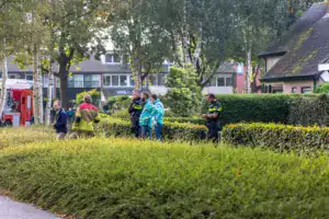 Brandweer, politie en ambulance ter plaatse in Wolvega (foto: BTBMedia)